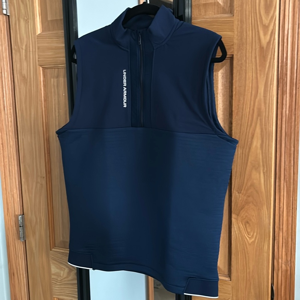 Under Armour Navy 3/4 zip golf vest